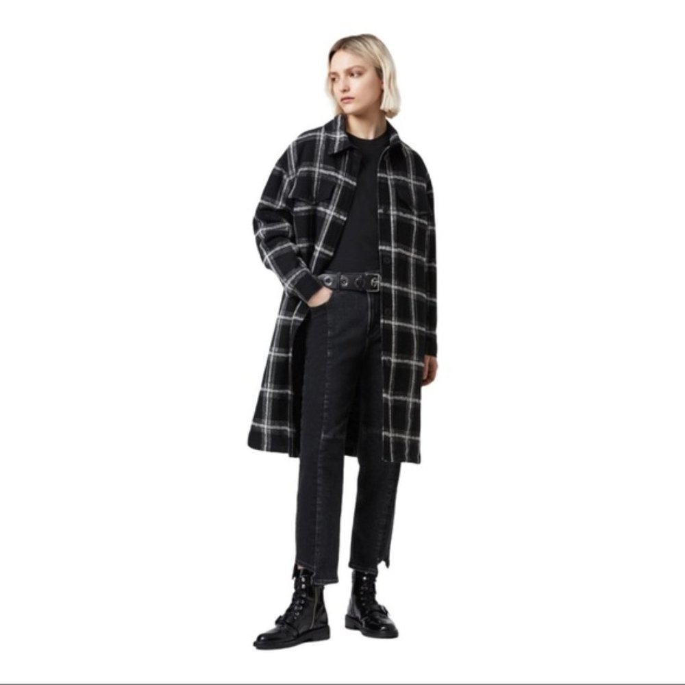 🖤Plaid double face wool reversible 2-in-1 coat FIRM📍EXTRA PICS📍 - Picture 4 of 16